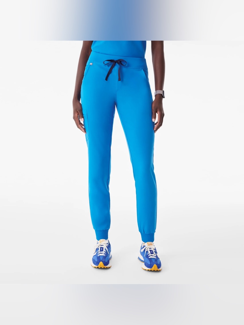 FIGS Zamora Jogger Scrub Pants Capri Blue Medical Jogger Style Size XS